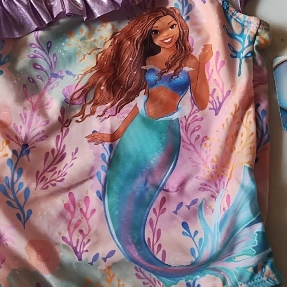 NWT Disney Little Mermaid Swimsuit Sz3T